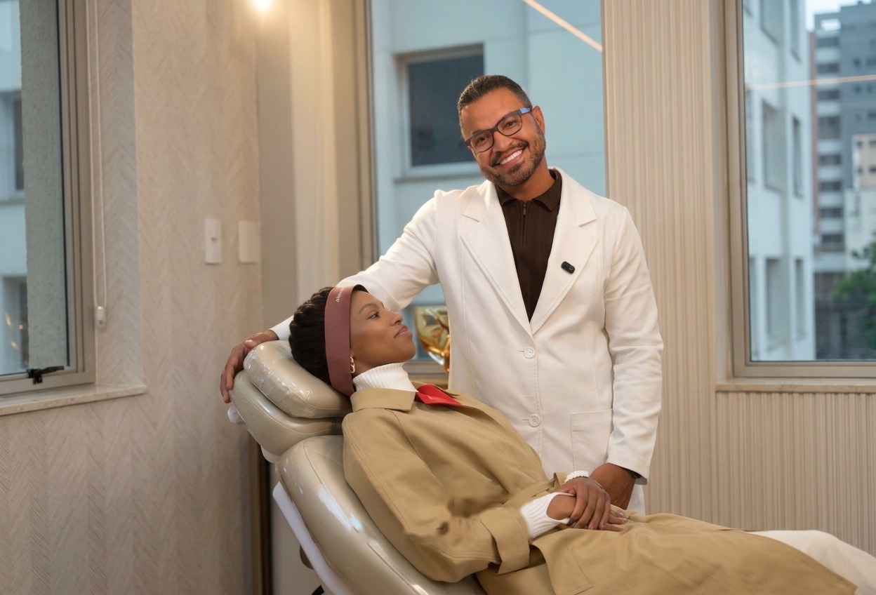 Procedimento de harmonização facial realizado no Instituto Paulo Sérgio Gomes